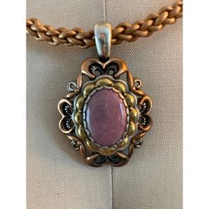 Carolyn Pollack In Box Rhodonite Necklace Set